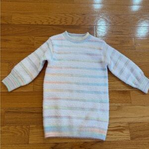 Primark Cozy Pastel Striped Fuzzy Sweater Dress